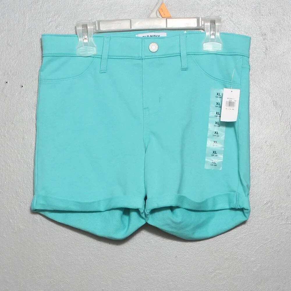 Old navy nwt teal cotton stretch shorts